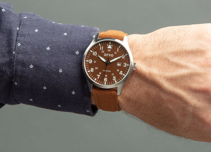 Arvo Rove Field Watch - Buckeye Brown by Arvo