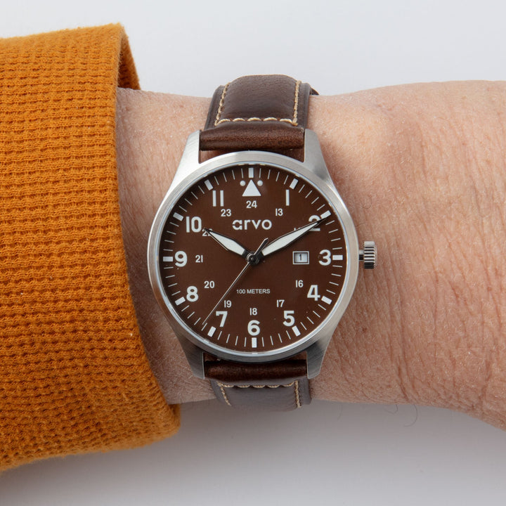 Arvo Rove Field Watch - Buckeye Brown by Arvo