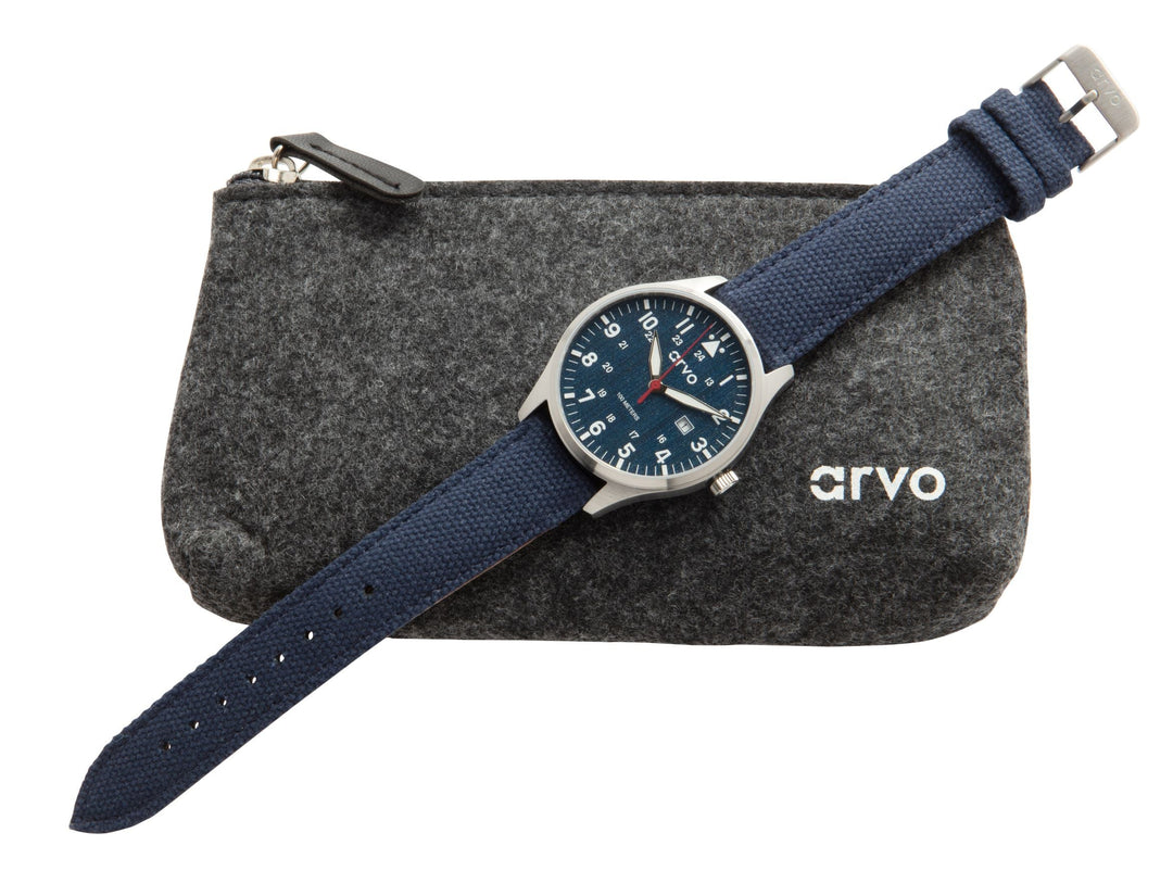 Arvo Rove Field Watch - Jeans Blue by Arvo