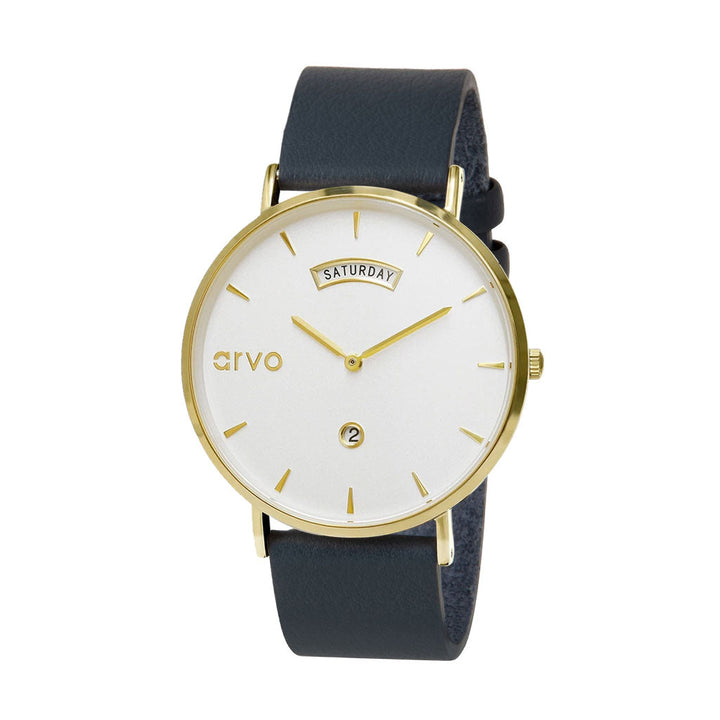 Arvo Awristacrat Watch - Gold - Marino Blue Band by Arvo