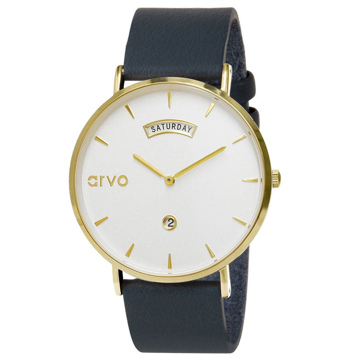 Arvo Awristacrat Watch - Gold - Marino Blue Band by Arvo