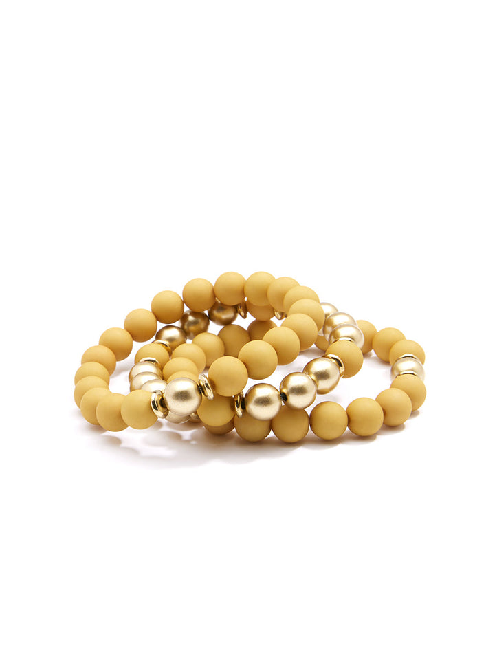 Make It Happen Matte Beaded Bracelet by ZENZII