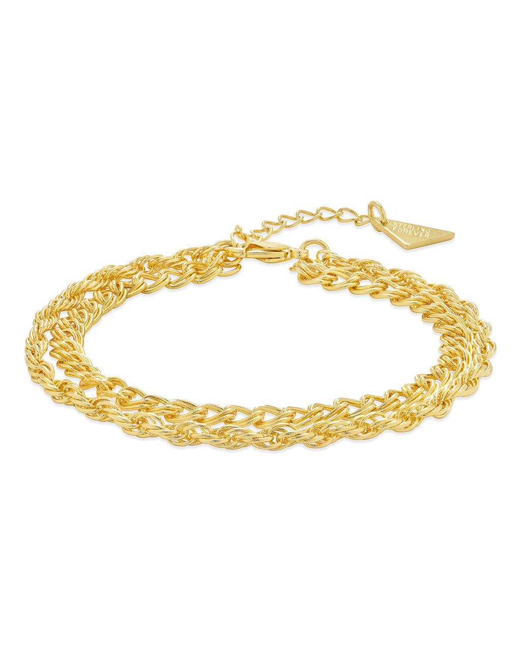 Hallie Layered Chain Bracelet by Sterling Forever