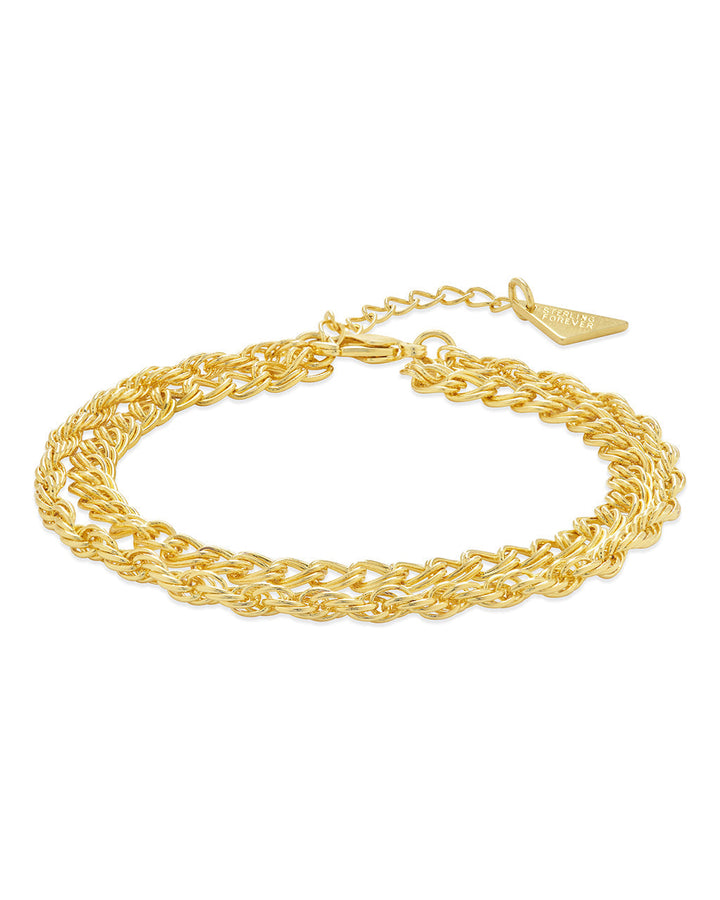 Hallie Layered Chain Bracelet by Sterling Forever