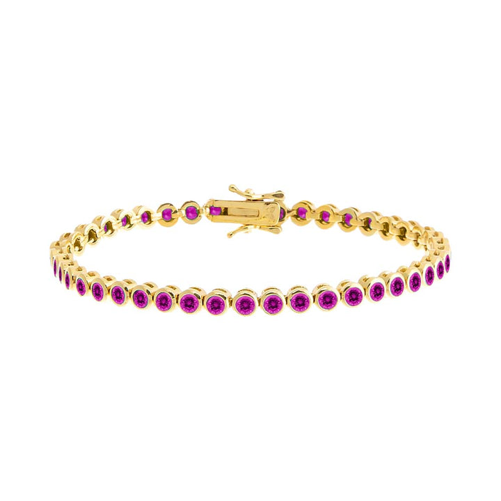 Colored Bezel Tennis Bracelet by By Adina Eden