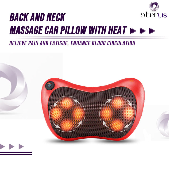 Back and Neck Massage Pillow w/Heat by eterus