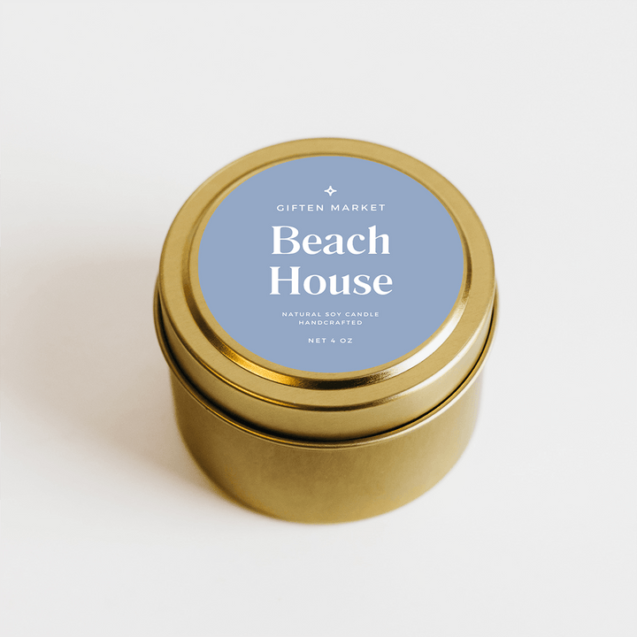 Beach House Gold Travel Candle by Giften Market