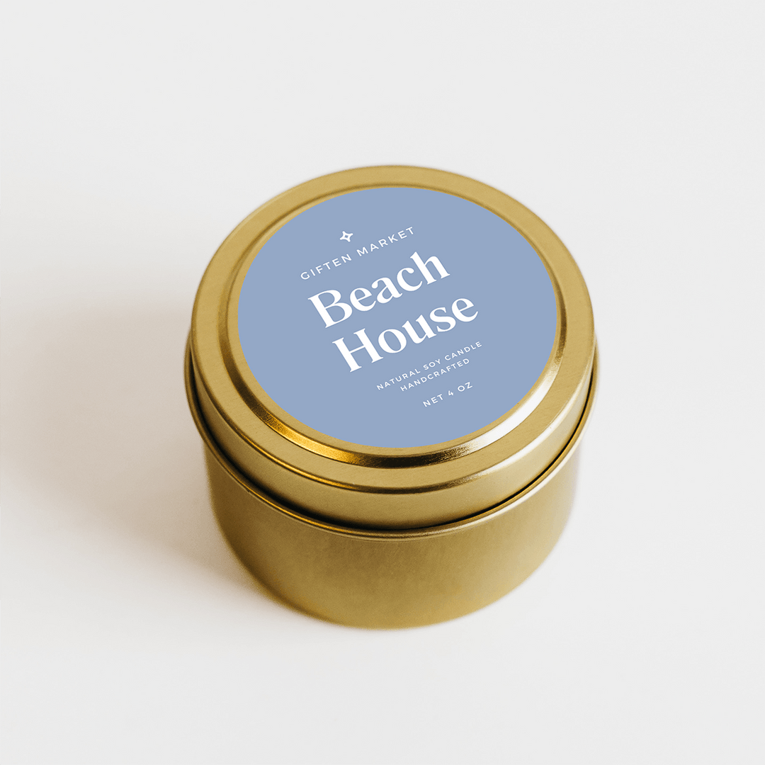 Beach House Gold Travel Candle by Giften Market