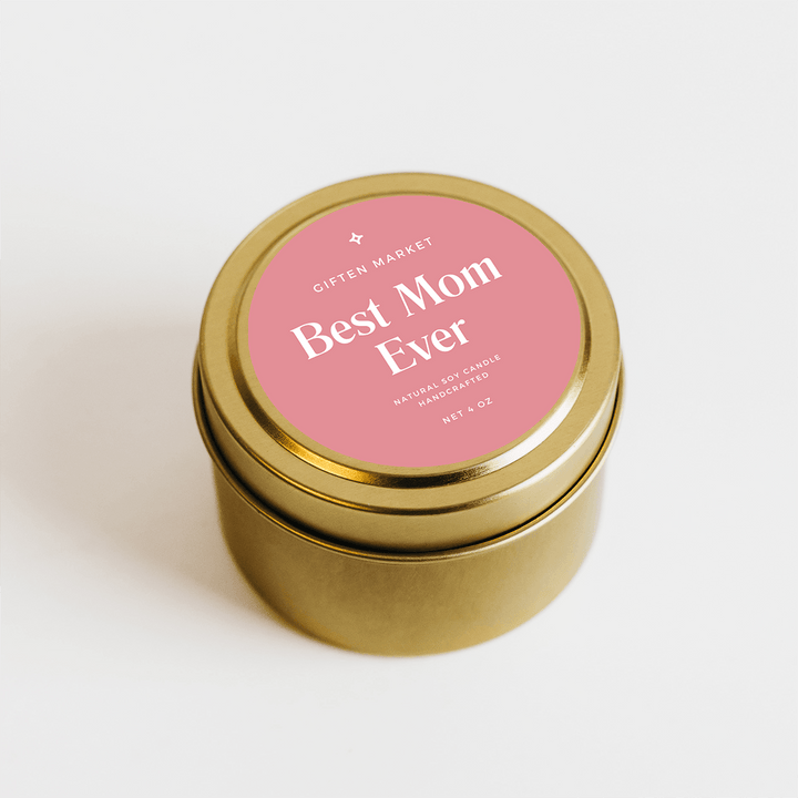 Best Mom Ever Gold Travel Candle by Giften Market