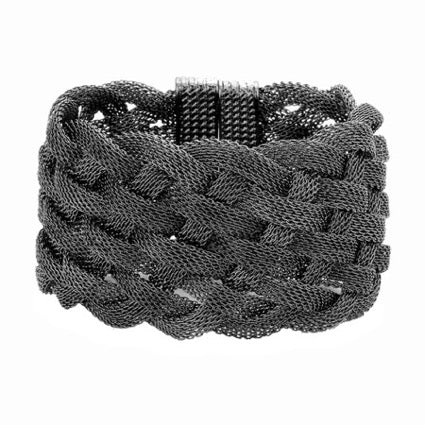 Braided Metal Mesh Detail Magnetic Bracelet by Madeline Love