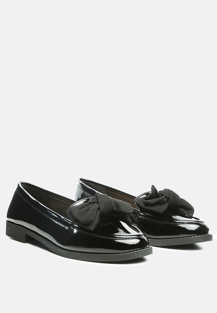 Bowberry Bow-Tie Patent Loafers by London Rag