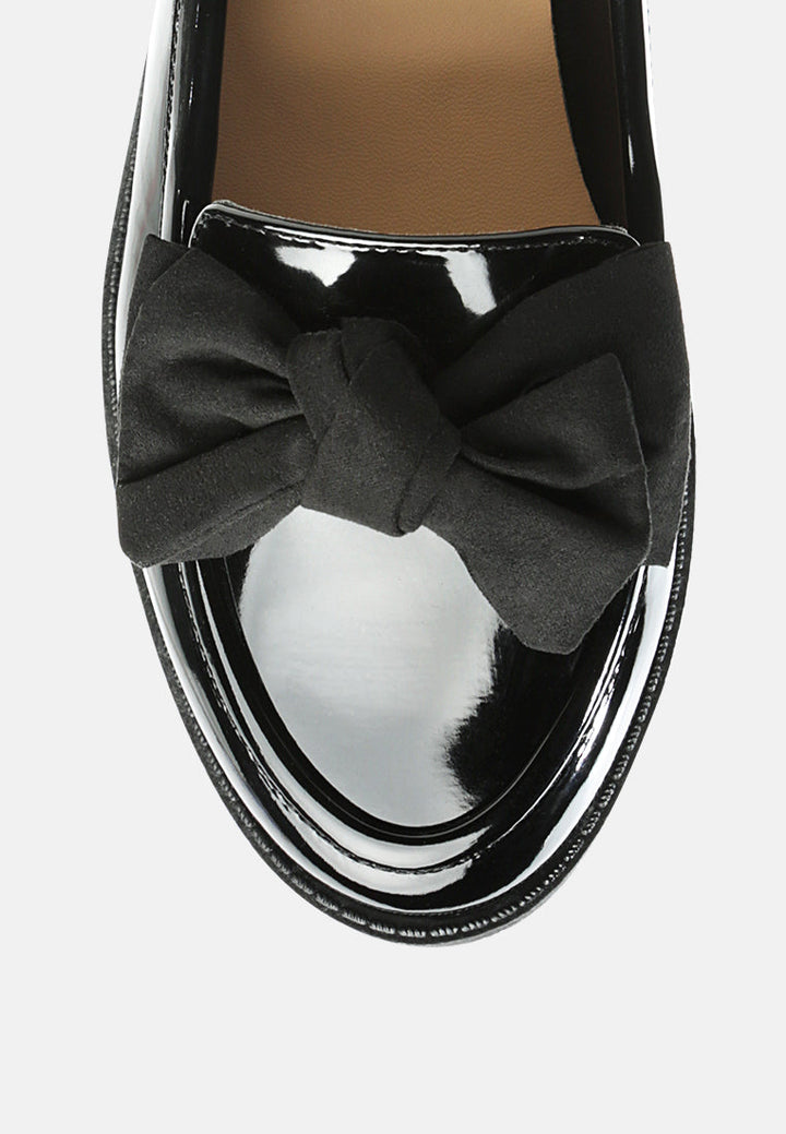 Bowberry Bow-Tie Patent Loafers by London Rag