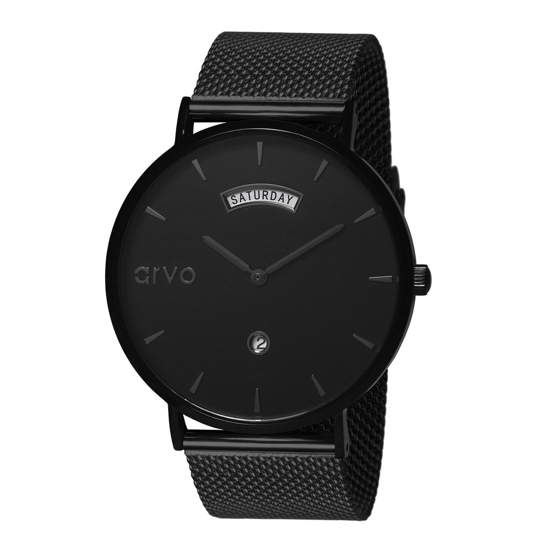 Arvo Black Awristacrat Watch - Black Band by Arvo