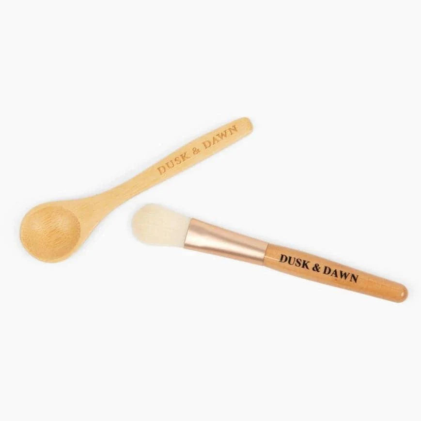 Brush + Spoon Set For Clay Mask Application by Giften Market