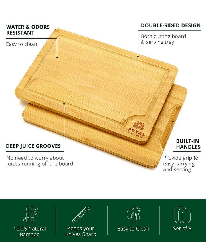 Cutting Board Gift Set of 2 by Royal Craft Wood