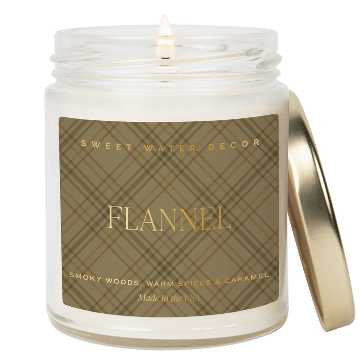 Flannel Soy Candle | 9oz. Clear Jar by Sweet Water Decor