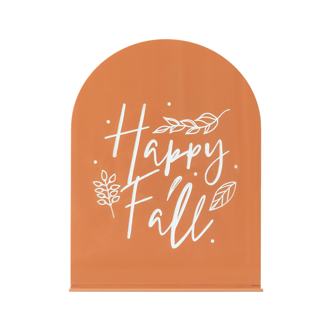 Happy Fall Acrylic Arch Sign by The Cotton & Canvas Co.