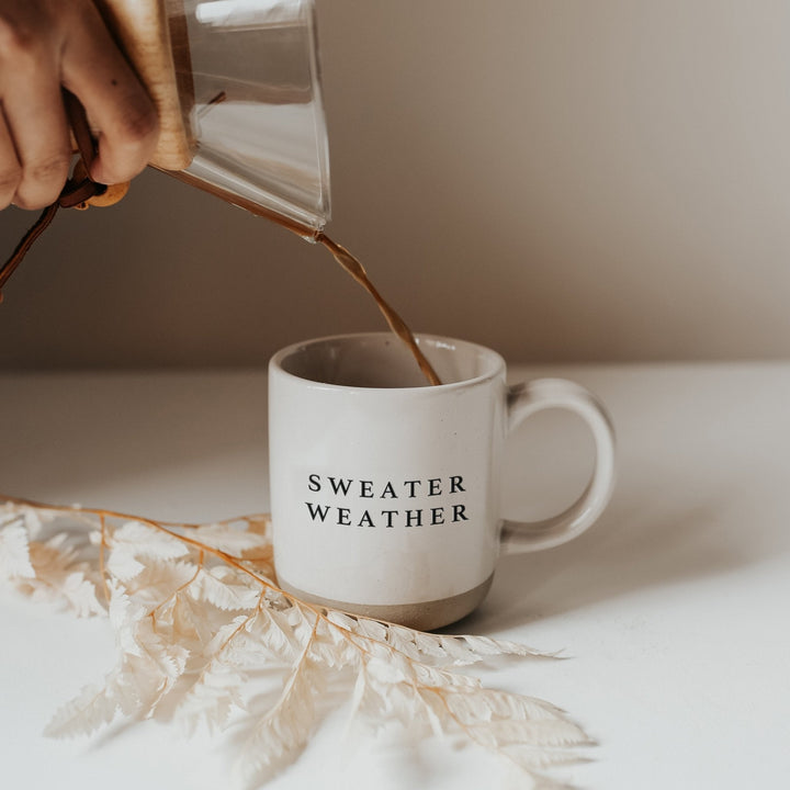 Sweater Weather Stoneware Coffee Mug by Sweet Water Decor