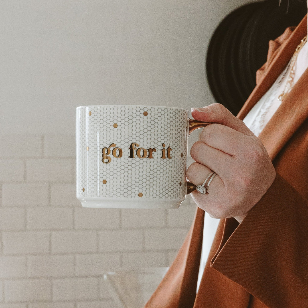 Go For It 17oz. Tile Coffee Mug by Sweet Water Decor