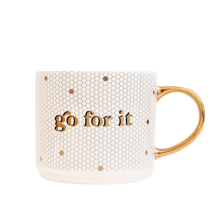 Go For It 17oz. Tile Coffee Mug by Sweet Water Decor