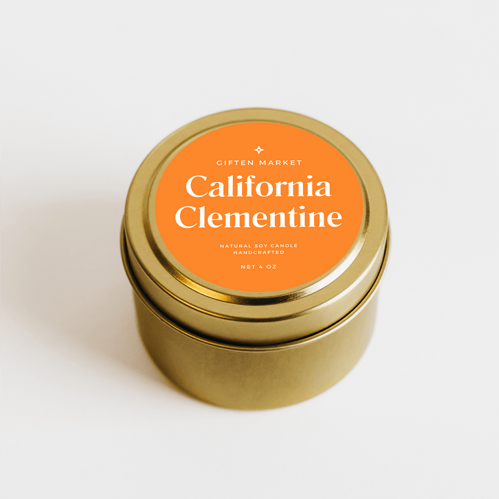 California Clementine Gold Travel Candle by Giften Market