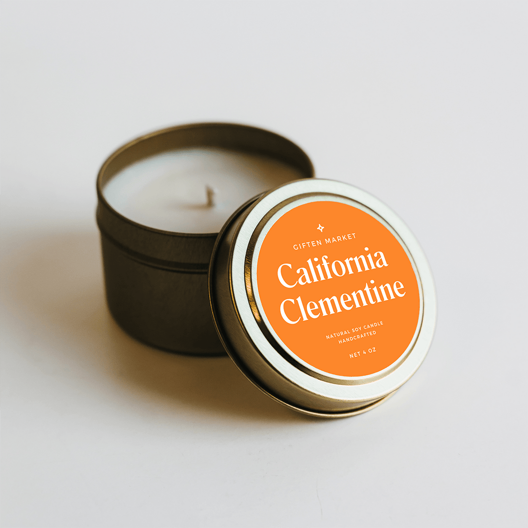 California Clementine Gold Travel Candle by Giften Market