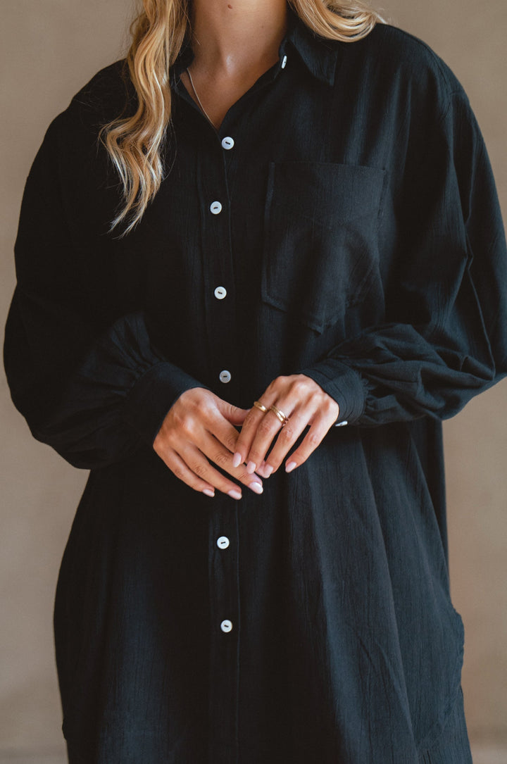 Calin Long Sleeve Oversized Shirt by ELF