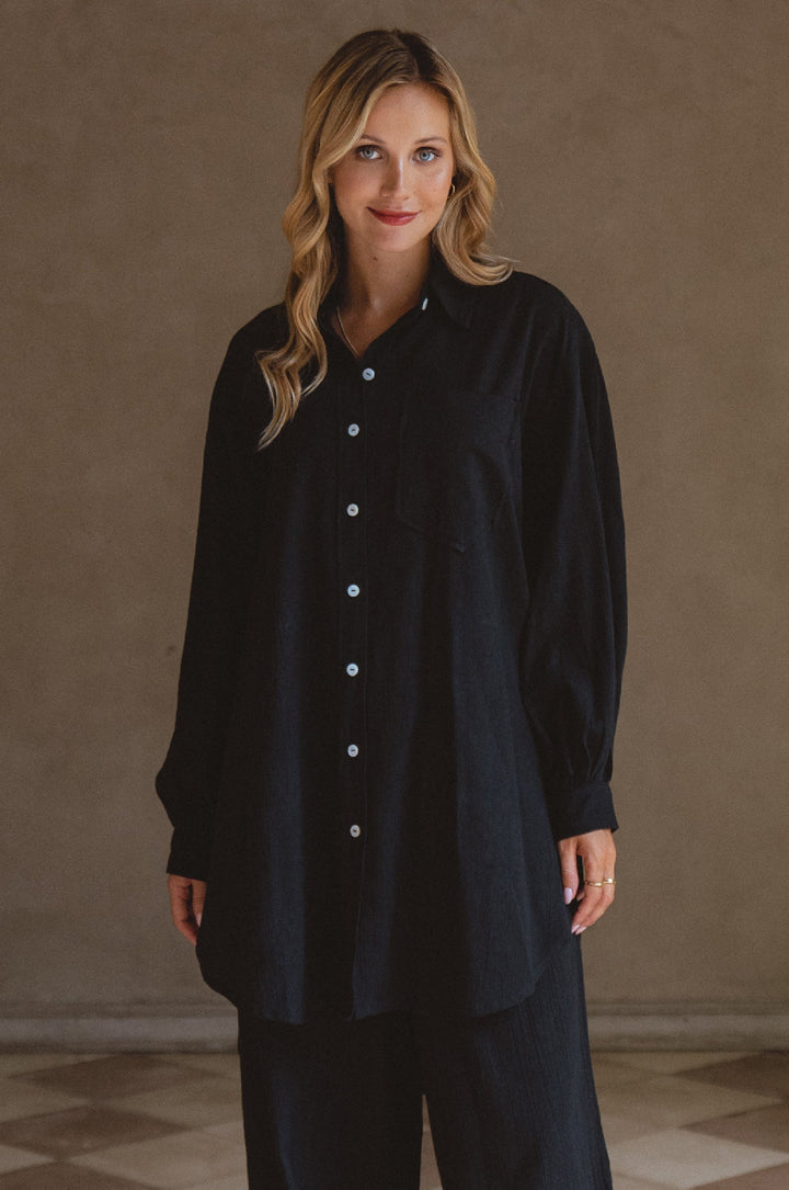 Calin Long Sleeve Oversized Shirt by ELF