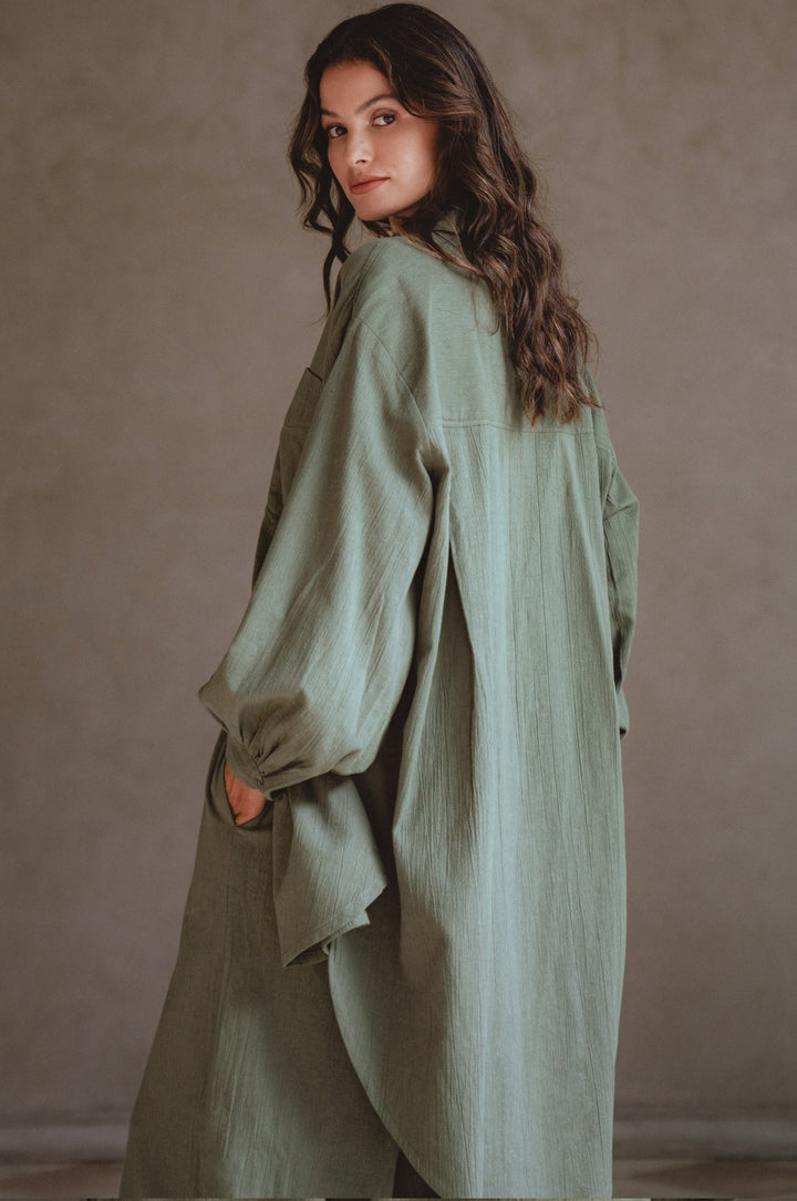 Calin Long Sleeve Oversized Shirt by ELF