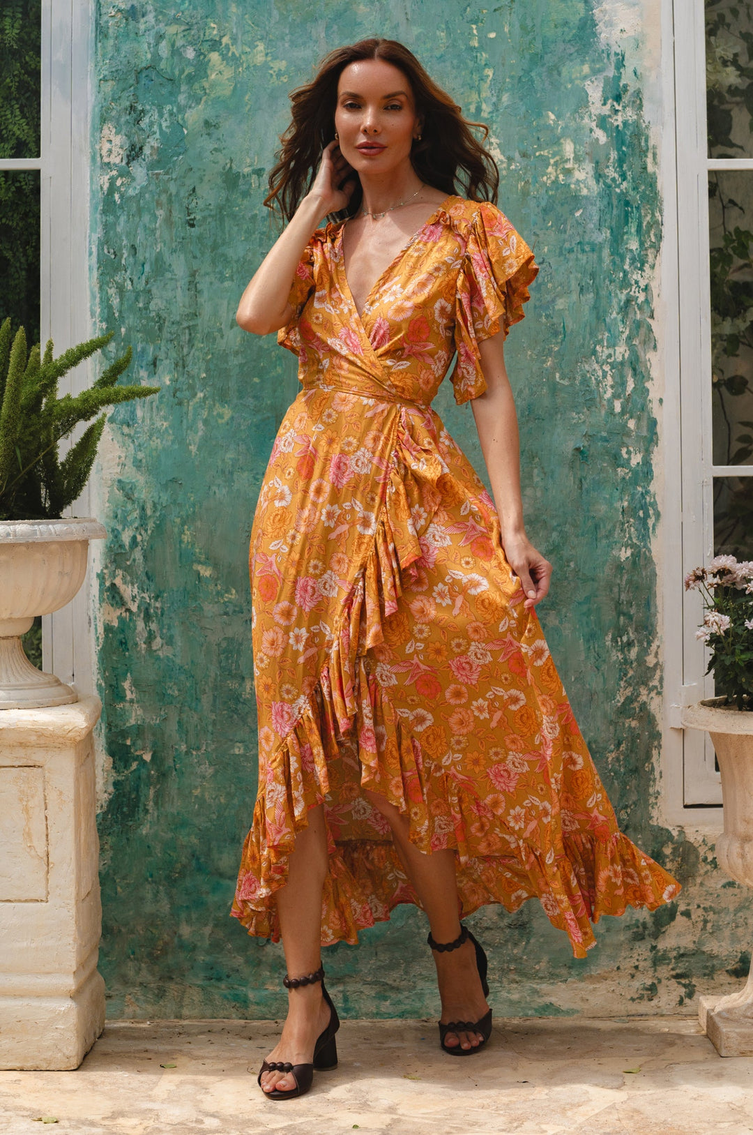 Carmen Wrap Maxi Dress by Bali ELF