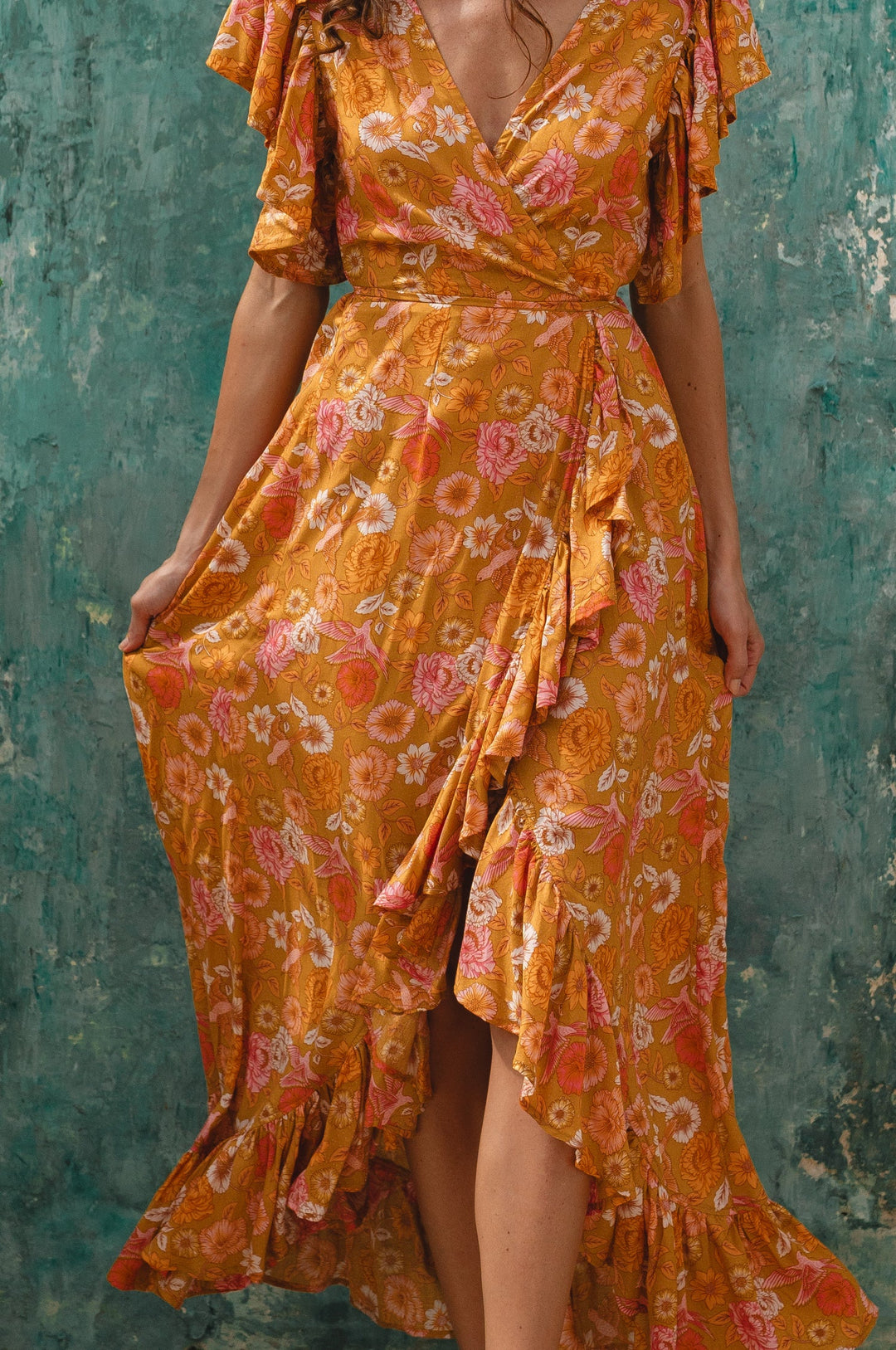 Carmen Wrap Maxi Dress by Bali ELF