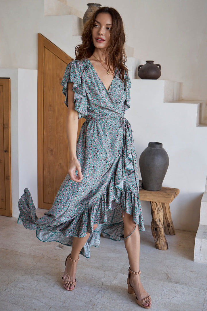 Carmen Wrap Maxi Dress by Bali ELF