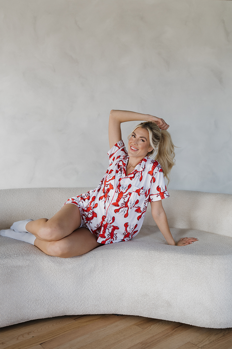 Coastal Crustacean Satin Pajamas by Spikes and Seams