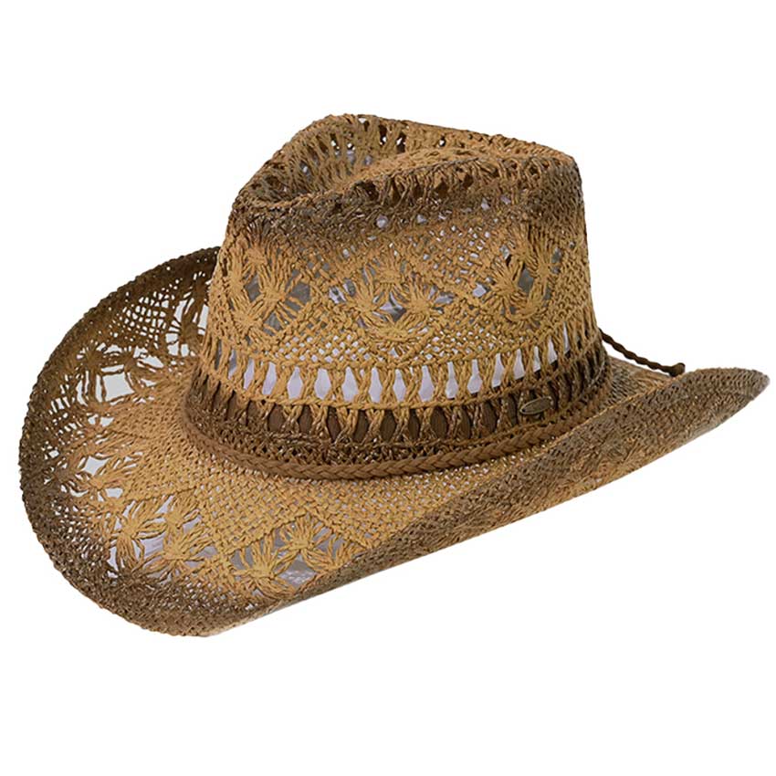 C.C Ombre Open Weave Cowboy Hat by Madeline Love