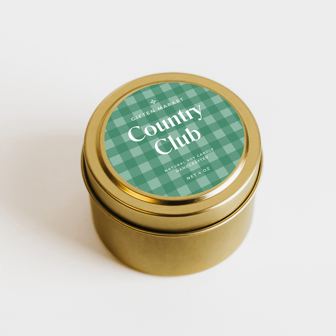 Country Club Gold Travel Candle by Giften Market