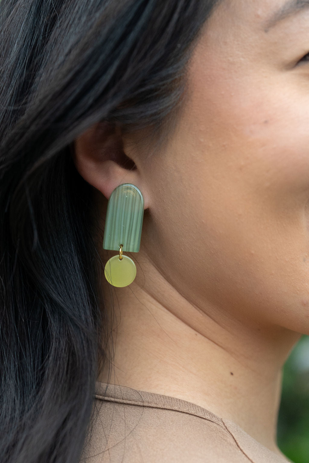 Rory Earrings - Sage & Lemon by Spiffy & Splendid