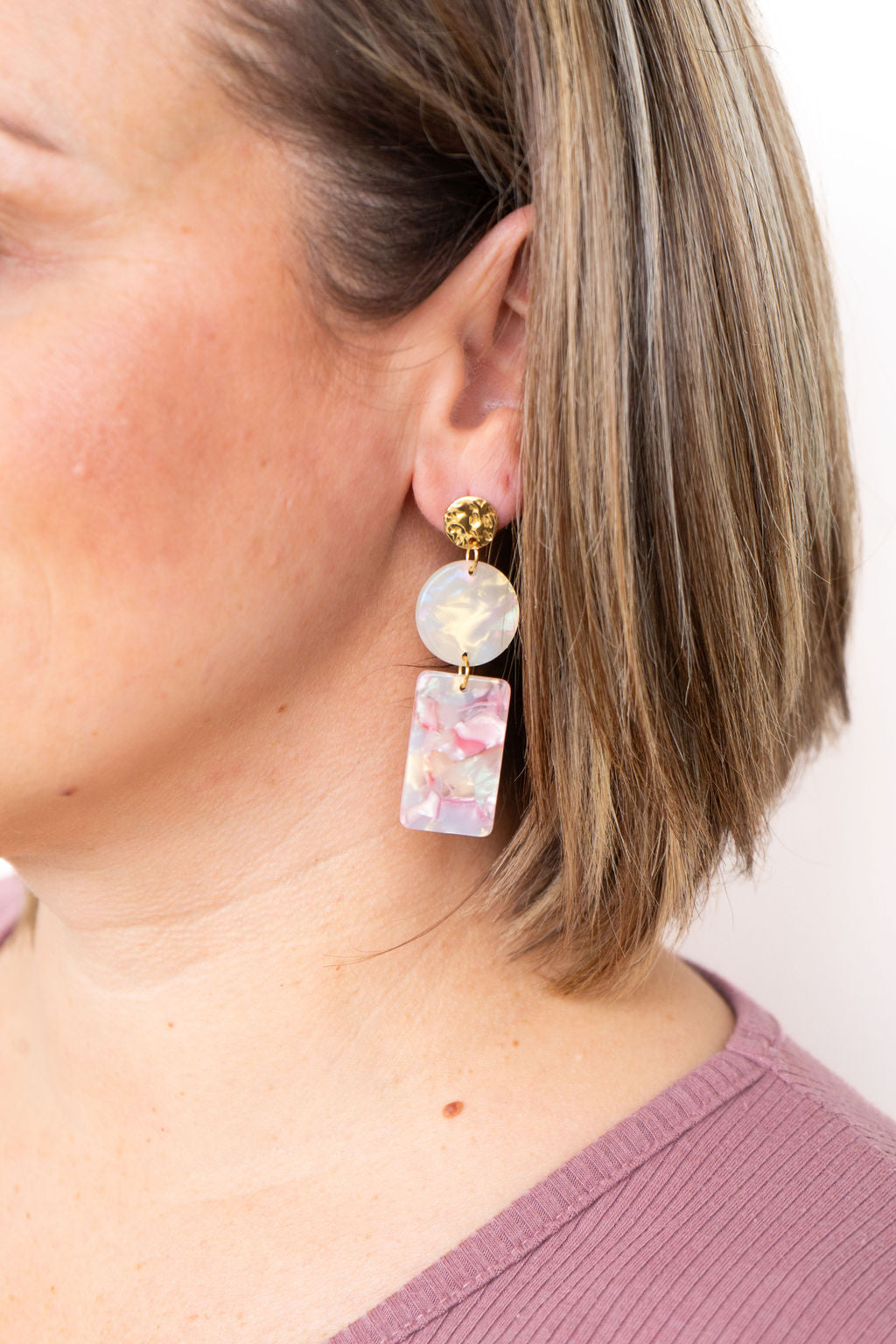 Nora Earrings - Iridescent Pastel by Spiffy & Splendid