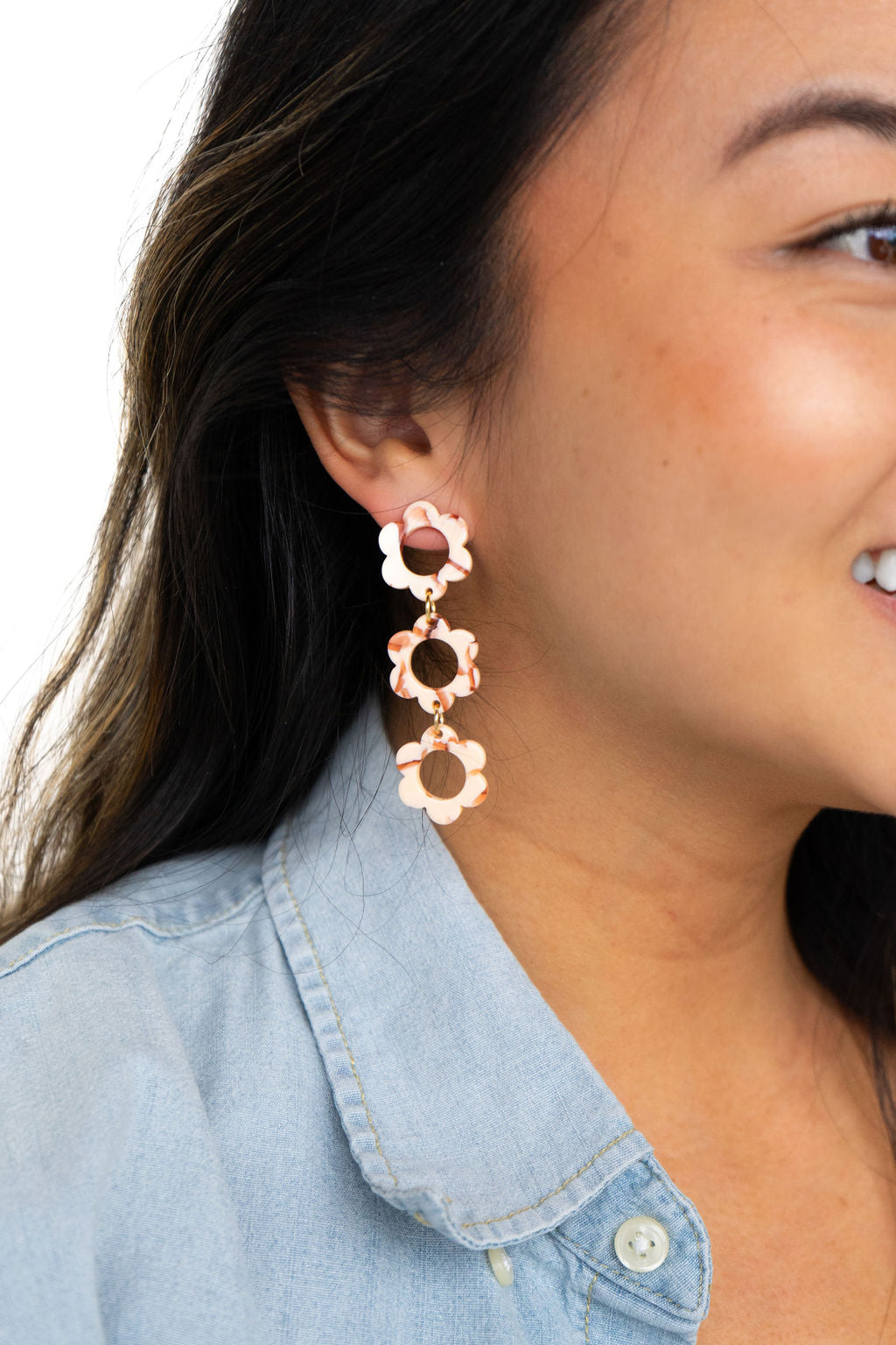 Delilah Earrings - Peach by Spiffy & Splendid