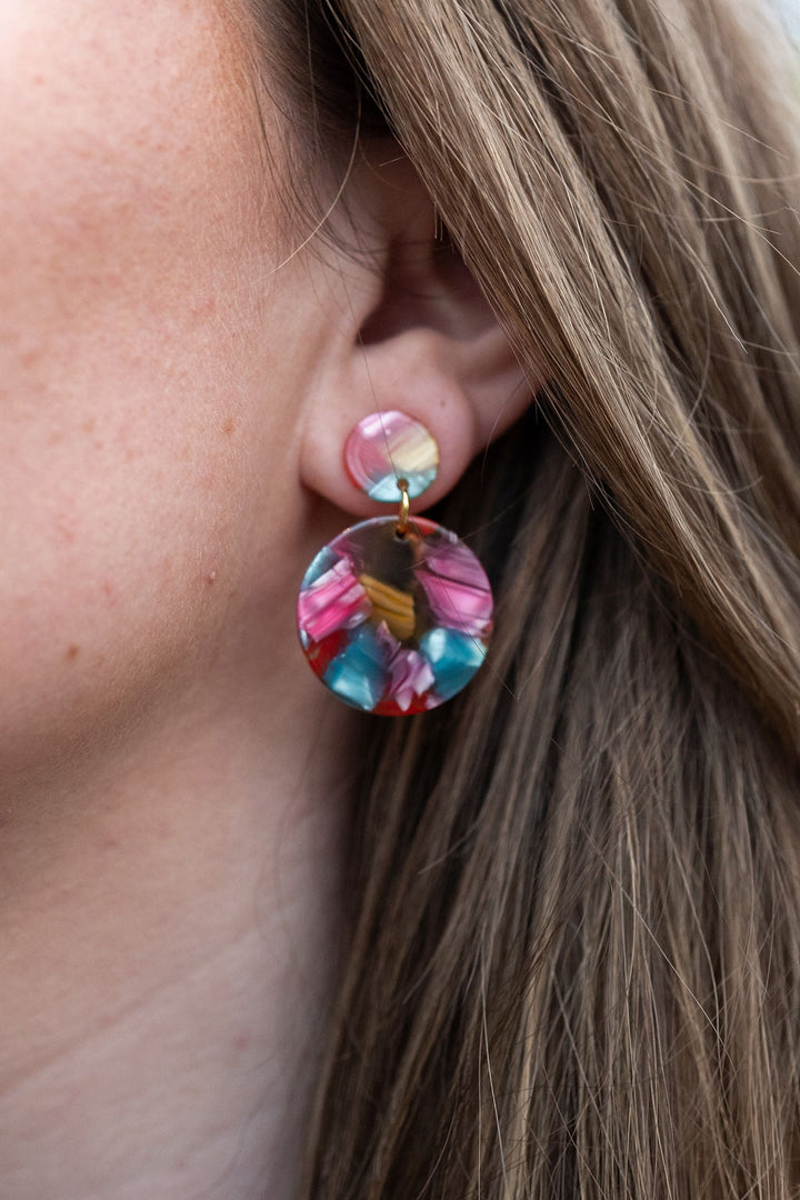 Addy Earrings - Rainbow Confetti by Spiffy & Splendid