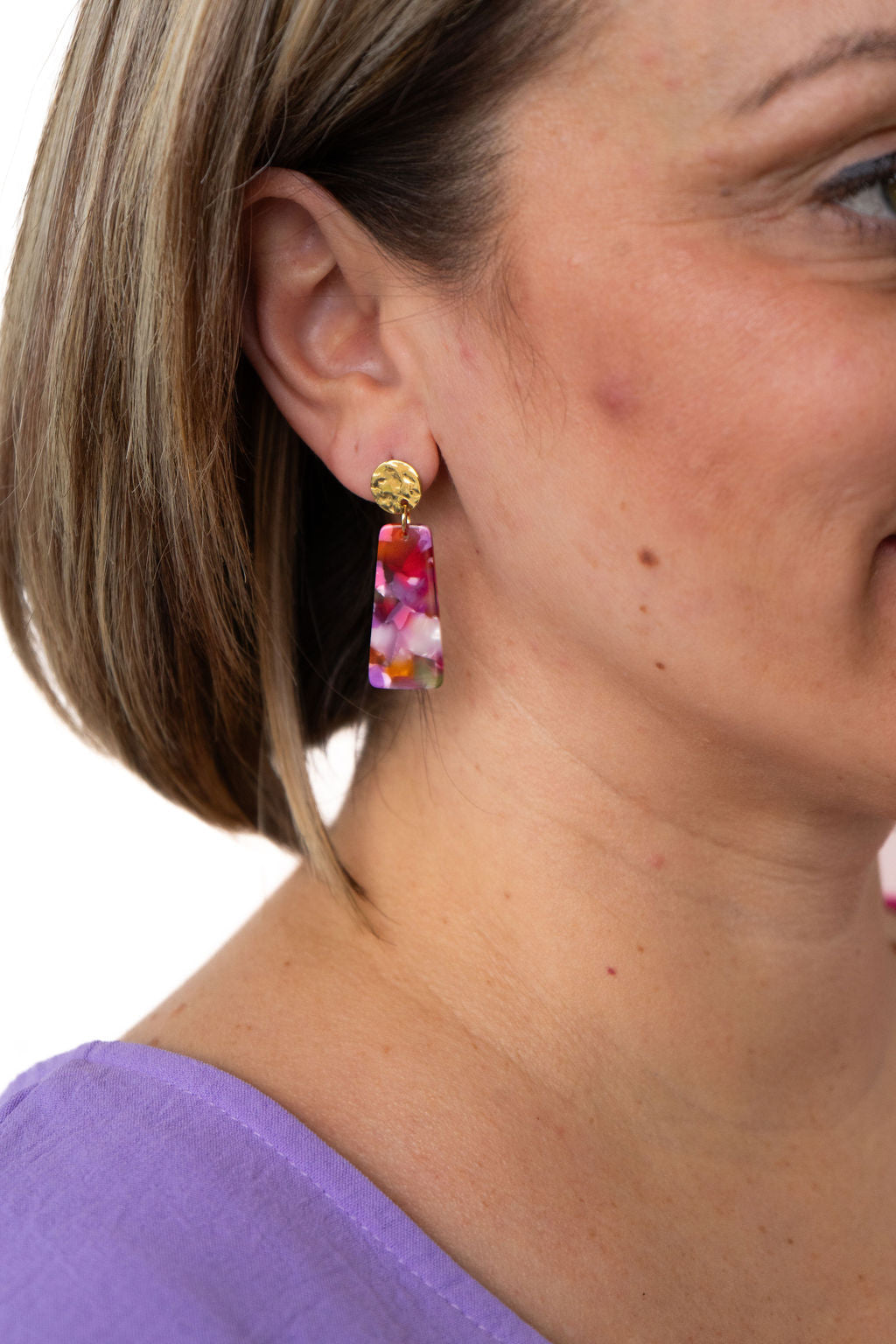 Mia Mini Earrings - Paradise Pink by Spiffy & Splendid