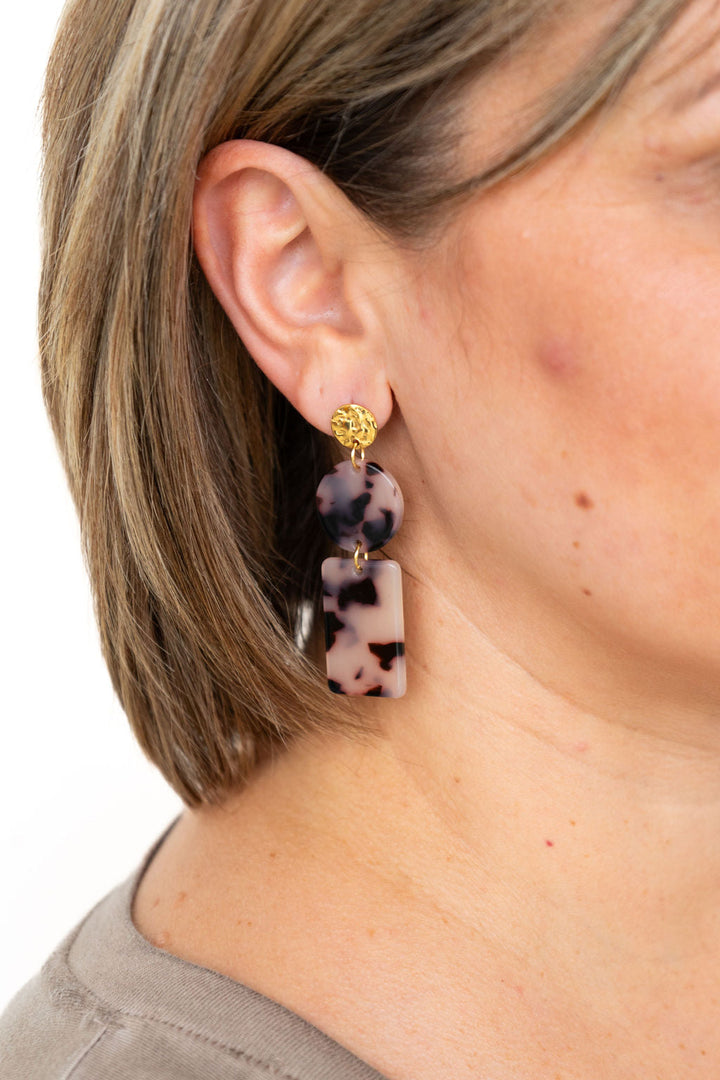 Nora Earrings - Blonde Tortoise by Spiffy & Splendid