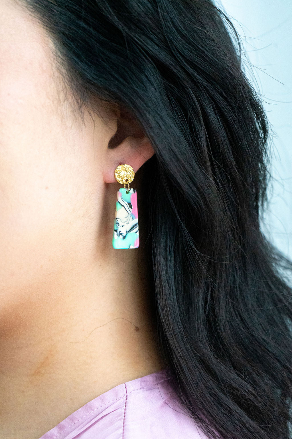 Mia Mini Earrings - 80's Pastel by Spiffy & Splendid