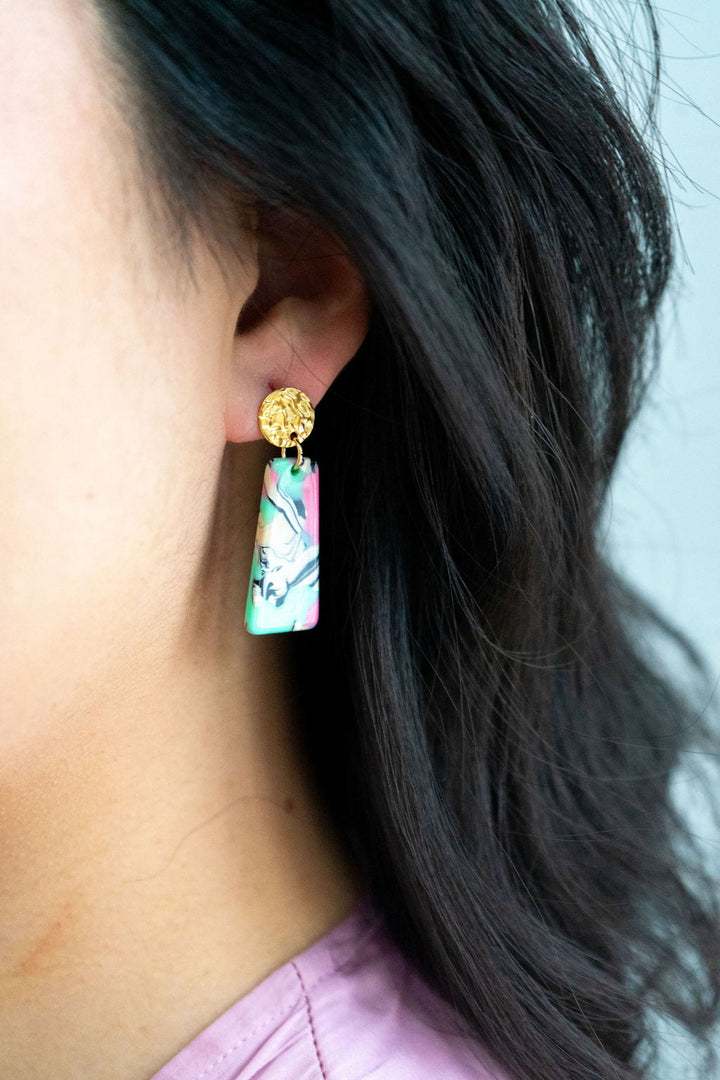 Mia Mini Earrings - 80's Pastel by Spiffy & Splendid