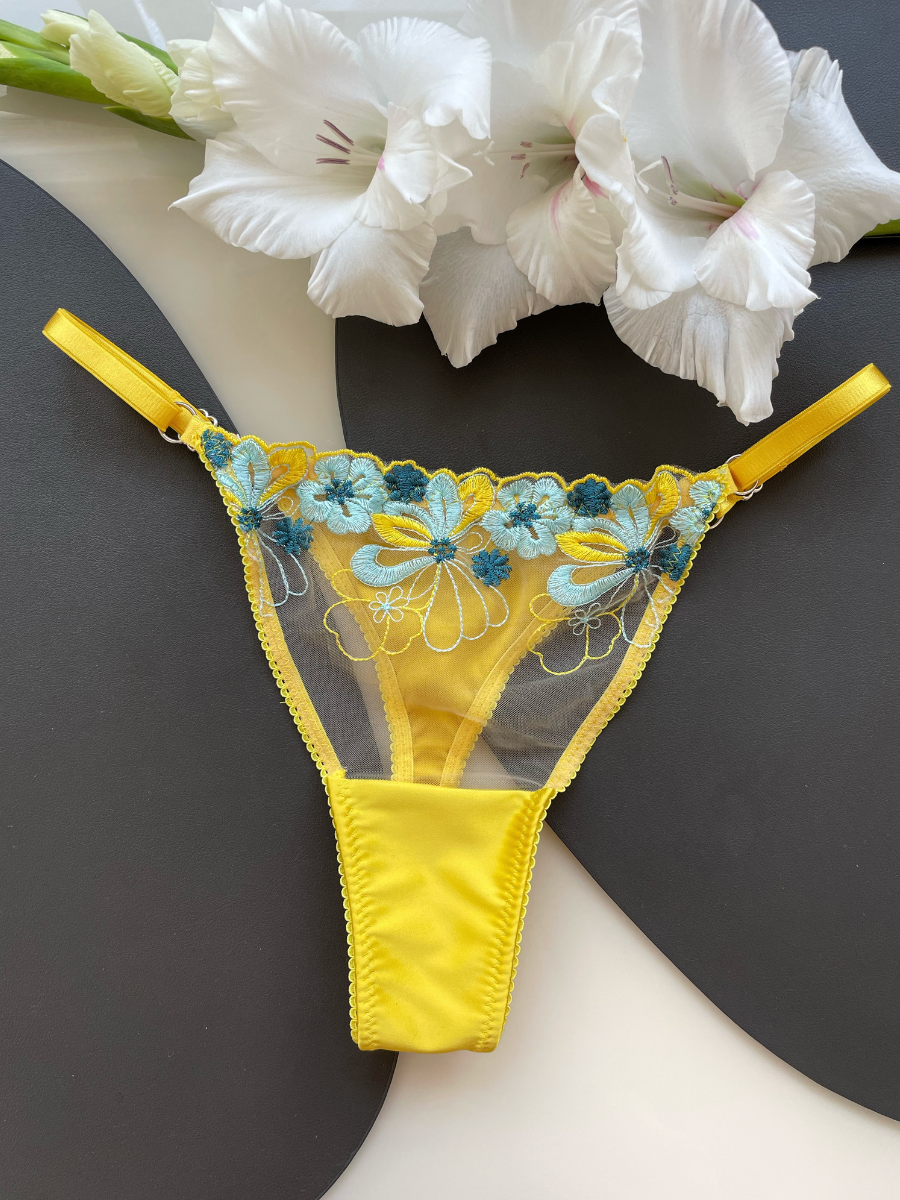 Dahlia yellow Lingerie Set by Angie's Showroom