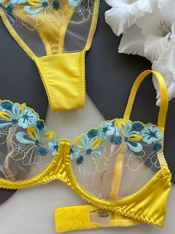 Dahlia yellow Lingerie Set by Angie's Showroom