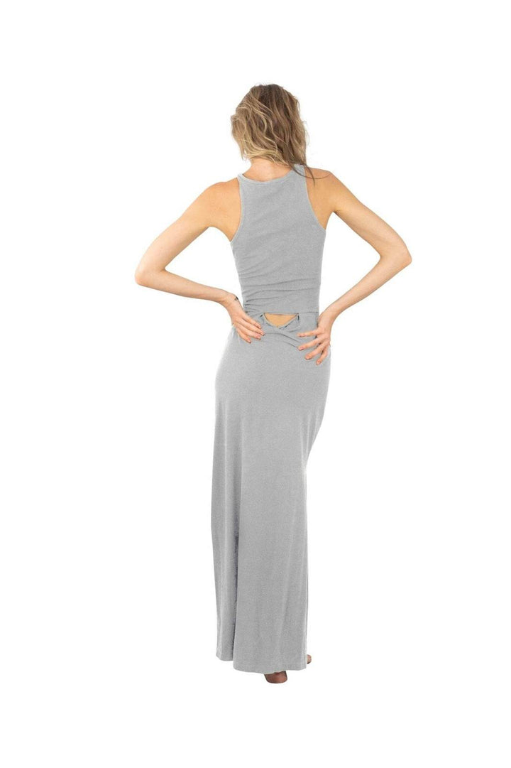 Damascus Maxi Dress - Luna Grey by EKOLUXE