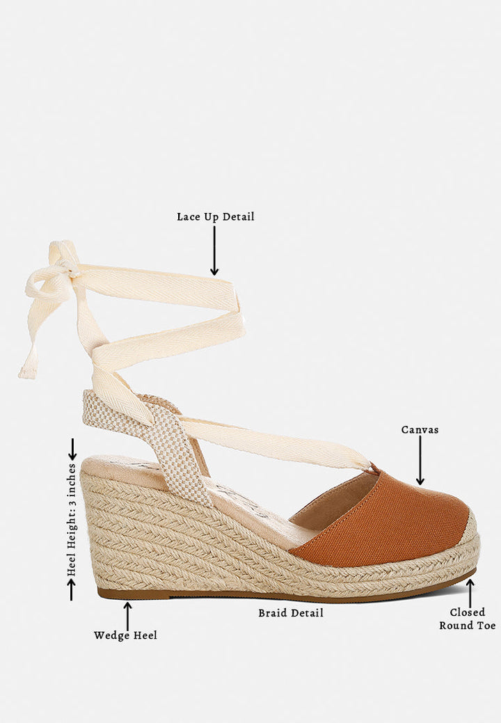 Little Mary Strappy Wedge Heel Sandals by London Rag