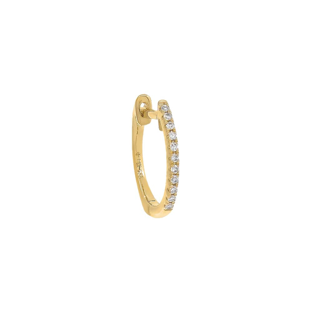 Diamond Huggie Earring 14K by By Adina Eden