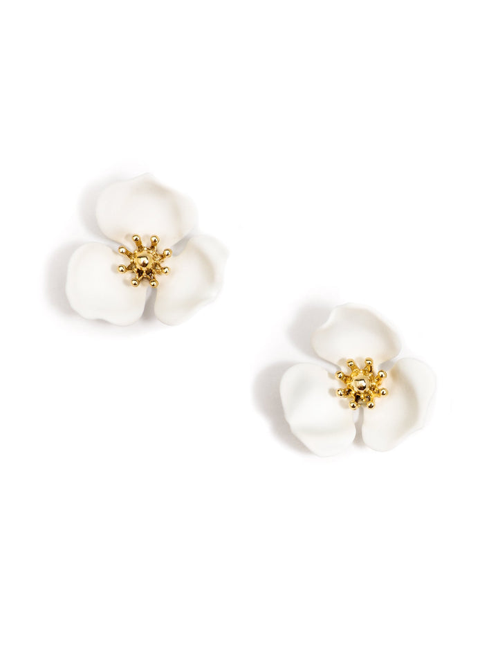 Blooming Lotus Stud Earring by ZENZII