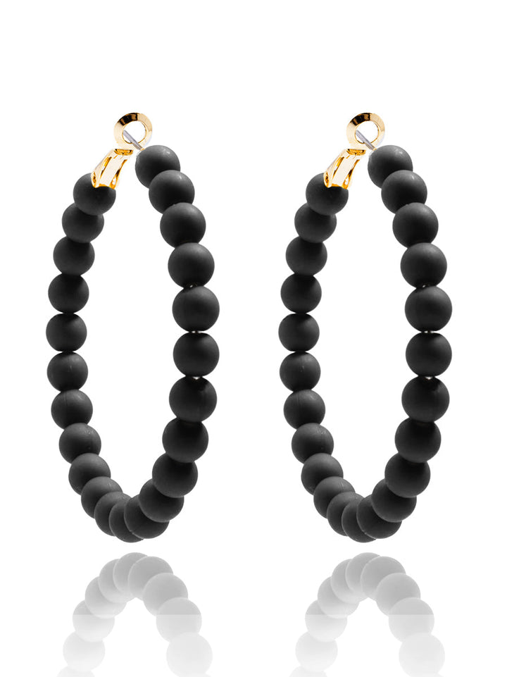 Lola Beaded Hoop Earring by ZENZII